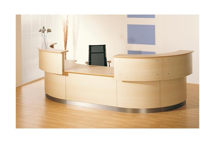 Salvo Reception Desk Range - Beech Upper Units